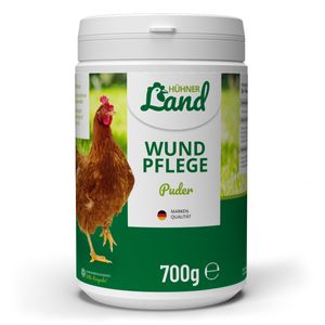 HÜHNER Land Wundpflege Puder für Hühner 700g – mit natürlichen Mineralkomplexen I Pflege bei Verletzungen von Hühnern, Wachteln & Geflügel