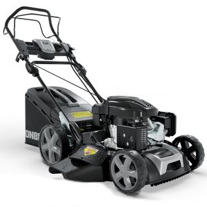 ONBEST TXC-3651 Benzin Rasenmäher mit Antrieb | 51 cm Schnittbreite | 6,5 PS | Doppelmesser | 5in1 | Mulchkit | 60L Fangkorb