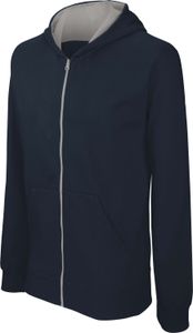 Kariban Jungen Sweatjacke Jacke Übergangsjacke Herbst Teddy Fleece, Größe:10/12, Farbe:Navy/Fine Grey