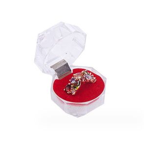 Ringetui für Verlobungsringe - [Innenfarbe-Rot] - Ringbox für Ringe, Ringschachtel für Verlobungsring, Schmuckschachtel für Hochzeit, Valentinstag Geschenkbox, Schmuckkästchen, Trauringetui