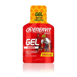 ENERVIT Gel sicheres Energiegel für Sportler mit Kohlenhydraten und Vitaminen - zur Unterstützung hoher Aktivität - 25ml Ananas