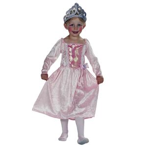 Kinder Prinzessin Kostüm mit Krone & Stab / Größe: 104