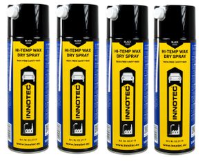 4 Stück Innotec Hi-Temp Wax Spray Unterboden und Hohlraumschutz Fettspray Schwarz - Next Level Konservierung für Automotive & Industrie