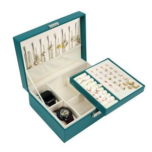 Schmuckkassette »Schmuckkästchen für Damen Mädchen, Schmuckaufbewahrung Reise Zwei Schicht Vegan Leder Schmuck Organizer Schmuckschatulle Groß mit Schlüssel für Ketten Ringe Ohrringe Armbänder Uhren«, Geschenk für Ihre Liebsten