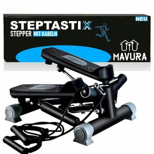 STEPTASTIX Side Stepper Swingstepper Fitness Heimtrainer Aerobic Fitnessgerät mit Trainingsbändern