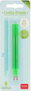 Legami Gelstift Ersatzmine löschbar 2er Set - neon grün