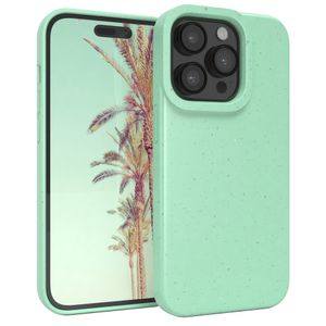EAZY CASESchutzhülle kompatibel mit Apple iPhone 14 Pro , Hülle biologisch abbaubar, nachhaltigesCase mit Kameraschutz bestehend aus Pflazenfasern, Grün
