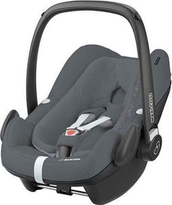 Maxi-Cosi Pebble Plus i-Size Babyschale, Gruppe 0+ Autositz für Babys, inkl. Sitzverkleinerer, nutzbar ab der Geburt bis ca. 12 Monate (0-13 kg / 45-75 cm), Graphite, Grau