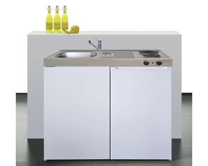 Stengel-Küchen Miniküche mit Geräten Easyline 100 cm Frontfarbe weiß Glänzend Korpusfarbe weiß