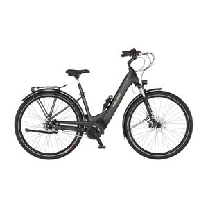 FISCHER E-Bike Pedelec City Cita 7.0, Rahmenhöhe 43 cm, 28 Zoll, Akku 630 Wh, Mittelmotor, tiefer Einstieg, Nabenschaltung, LCD Display, schiefergrau