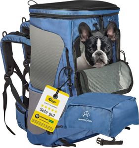 Wanderpfote Trekking Hunderucksack bis 10kg zum Wandern - Größe M, Farbe Blau Wanderpfote Trekking Hunderucksack bis 10kg zum Wandern - Größe M, Farbe Blau