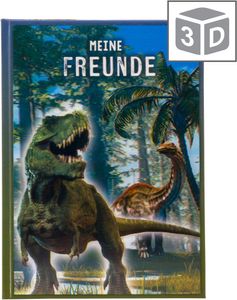 Goldbuch 43 078 Freundebuch 3D T-Rex - 88 illustrierte Seiten, A5