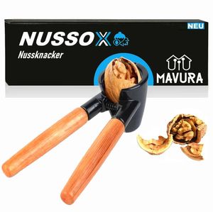 NUSSOX Nussknacker Nussbrecher Nussöffner Nusszange Walnüsse Haselnuss Holzgriff