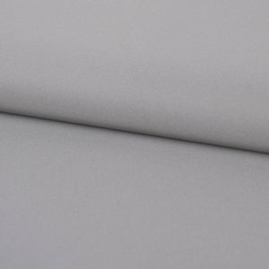 Bekleidungsstoff Polyester wasserabweisend reflektierend uni hellgrau
