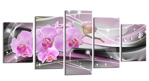 200 x 100 cm Bild auf Leinwand Orchidee rosa 6340-SCT deutsche Marke und Lager  -  Die Bilder / das Wandbild / der Kunstdruck ist fertig gerahmt