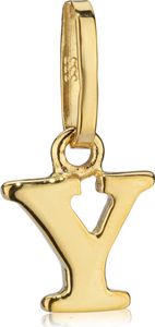 Kettenanhänger kleiner Buchstabe Y 333 Gelb Gold 6x6mm Kinder Alphabet Amulett