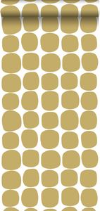 ESTAhome tapeta grafický motiv okrově žlutá a bílá - 139089 - 0,53 x 10,05 m