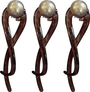 3 Stück Bananenclip mit Kunstperlen im französischen Stil, dünne, dicke Haarklammer, Vintage, rutschfeste Pferdeschwanz-Schnallenklammer, Haarschmuck für Frauen und Mädchen 3 Stück Bananenclip mit Kunstperlen im französischen Stil, dünne, dicke Haarklammer, Vintage, rutschfeste Pferdeschwanz-Schnallenklammer, Haarschmuck für Frauen und Mädchen