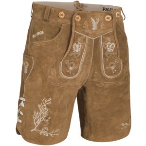PAULGOS pánske tradičné kožené nohavice krátke - HK3 - pravá koža - dostupné v 2 farbách - veľkosť 44 - 60