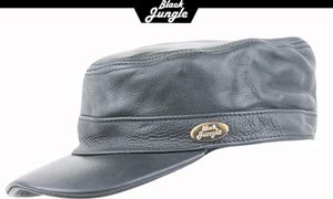Black Jungle CASTRO Army Cap Leder Military Cuba Schirmmütze Armee Kappe  Kuba Mütze Schwarz