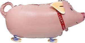 Oblique Unique Folien Luftballon Schwein Walking Tier Glücksschwein Ballon für Kinder Geburtstag Party Dekoration zum Spielen