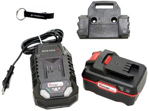 Zestaw HEADNMORE® z 1x akumulatorem 20V 4Ah Pap 20 B3 + 1x ładowarką 20V 4.5A PLG 20 C3 + UCHWYT ŚCIENNY + breloczek HEADNMORE®