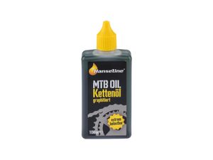 Hanseline MTB Kettenöl graphitiert 100ml – Spezialöl mit Graphitzusatz für optimale Schmierung bei starker Beanspruchung und feuchter Witterung