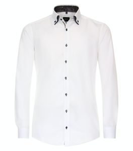Venti - Modern Fit - Herren Langarm Hemd (134135400), Größe:43, Farbe:Weiß (000)