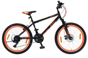 Amigo Next Level - Mountainbike für 26 Zoll Jungen und Mädchen - geeignet ab 150 cm - mit 21-Gang und Scheibenbremse - Schwarz/Orange