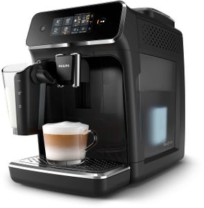 Philips Kaffeevollautomat 2200 Series, 3 Kaffeespezialitäten, LatteGo Milchsystem, Touchdisplay, Schwarz (EP2231/40)
