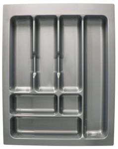 KOTARBAU® Box na příbory do zásuvky Organizér do zásuvky na kuchyňské příbory šedý 490x385 mm