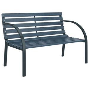 vidaXL Záhradná lavička 120 cm Sivé drevo