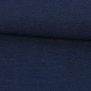 Bekleidungsstoff Sorona Leinen Stretch einfarbig dunkelblau 1,34m Breite