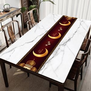 180x35cm Eid Mubarak Tischläufer Ramadan Deko Tischdecke Partydekoration Tischbanner Stern Mond