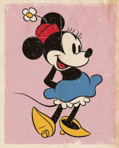 Minnie Maus (Retro) - Poster 40x50 cm