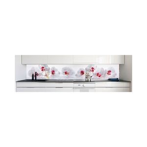 Küchenrückwand Orchidee Premium Hart-PVC 0,4 mm selbstklebend - Direkt auf die Fliesen, Größe:280 x 60 cm