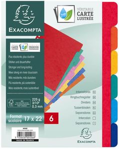 EXACOMPTA Karton-Register 220 x 170 mm 6-teilig