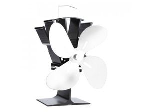 HS Flamingo FLAMINGO čtyřlopatkový ventilátor na kamna stříbrný