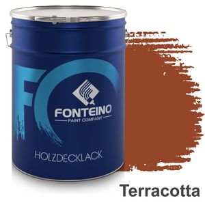 Holzfarbe Holzschutzfarbe Wetterschutzfarbe Holzlack Wasserbasiert - Terracotta 2,5L