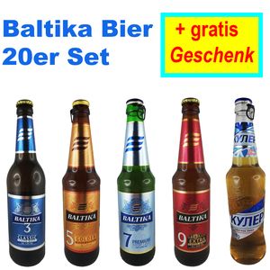 Baltika Bier Mix 20er Set + Gratis Geschenk Пиво Балтика russian beer