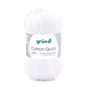 Gründl Wolle Baumwolle Quick 50 g uni weiß