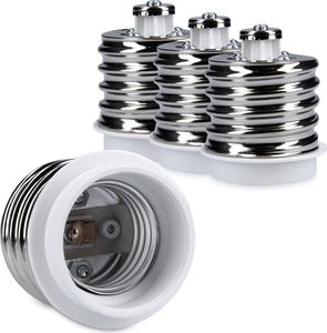 kwmobile 4x Lampensockel Adapter Konverter - E40 Fassung auf E27 Sockel Lampenadapter - Lampensockeladapter für LED Halogen Energiespar Lampen