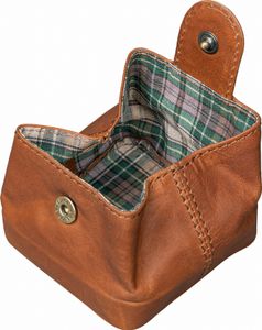 Benthill Leder Münzbörse - Minigeldbörse mit Kleingeldschütte - Wiener Schachtel aus echtem Leder - Slim Wallet - Schlanke Minibörse - Münzen Geldbörse