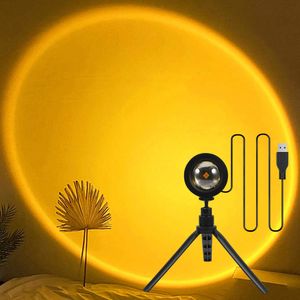 LED Sonnenuntergang Projektor mit Stativ Atmosphäre Dekorativ Nachtlicht für Home Hochzeit Party Bar