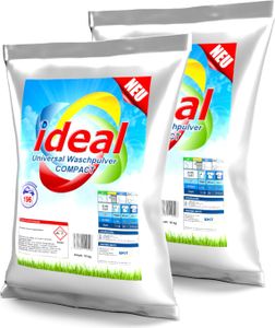 ideal Universal Waschpulver COMPACT 20kg ( 2 x 10Kg ) 392 Waschladungen