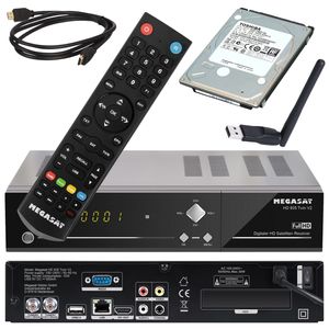 HD TWIN SAT RECEIVER – Megasat HD 935 V3 mit 1 TB Festplatte und W-Lan Stick (PVR, USB, LAN, W-Lan, HDMI) Mediacenter und Live TV auf Ihrem mobilen Geräten