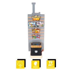 BOARTI® Tower grau mit grauem Buchstaben "L"  für Tigerbox touch & 16 Tigercards