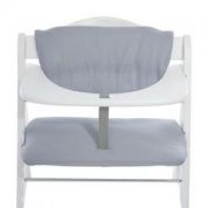 Hauck 2-piece highchair pad, Hochstuhlkissen, Grau, Weiß, Einfarbig, Junge/Mädchen, Alpha+ & Beta+, 1 Stück(e)
