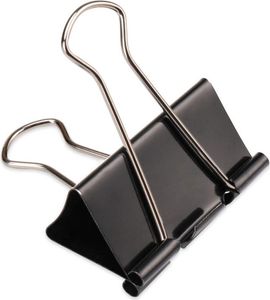 H&S Hochwertige Foldback Klammern - 10 Stück - Büroklammern 51mm Groß in Schwarz aus Metall - Klemmen für Büro & Schule - Foldback Metall Klammern