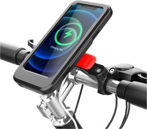 Fahrrad Handyhalterung, wasserdichte Smartphone Halter mit Touch-Screen, 360° Drehbare, Höhenverstellbar für iPhone Samsung Galaxy Huawei zu 6,7 Zoll,